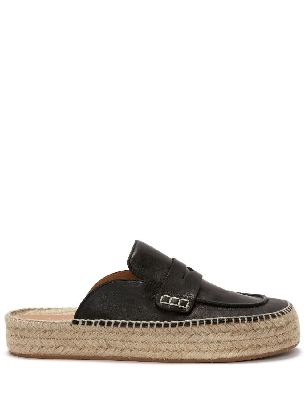 JW Anderson leather espadrille loafers - Black von JW Anderson