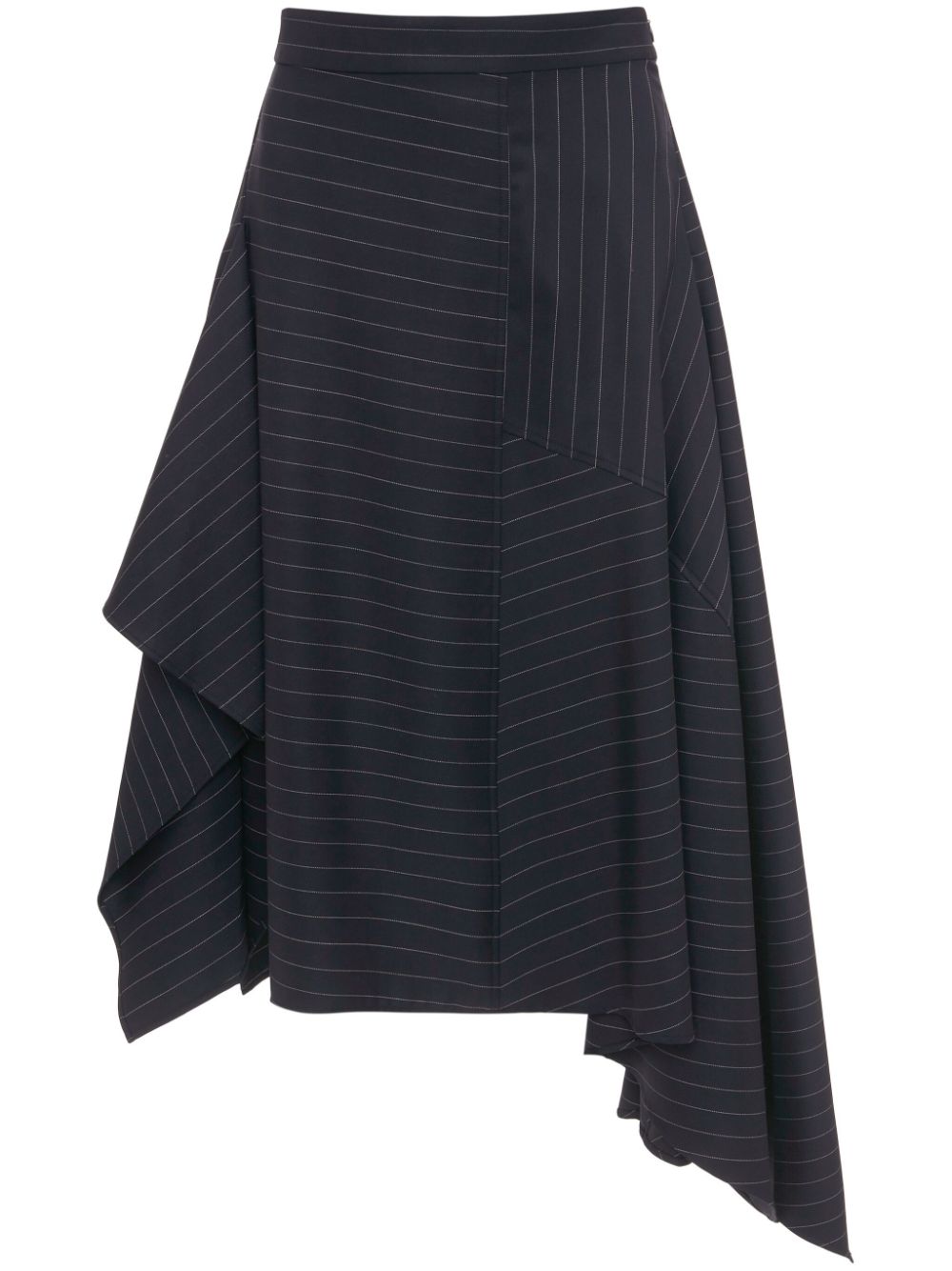 JW Anderson pinstripe panelled midi skirt - Blue von JW Anderson