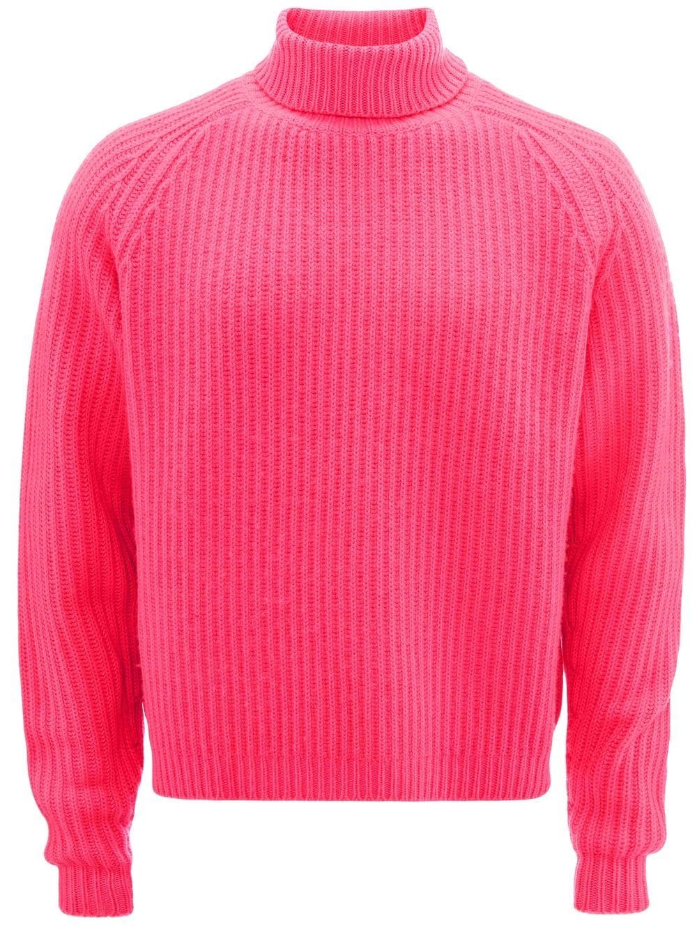 JW Anderson ribbed-knit high-neck jumper - Pink von JW Anderson