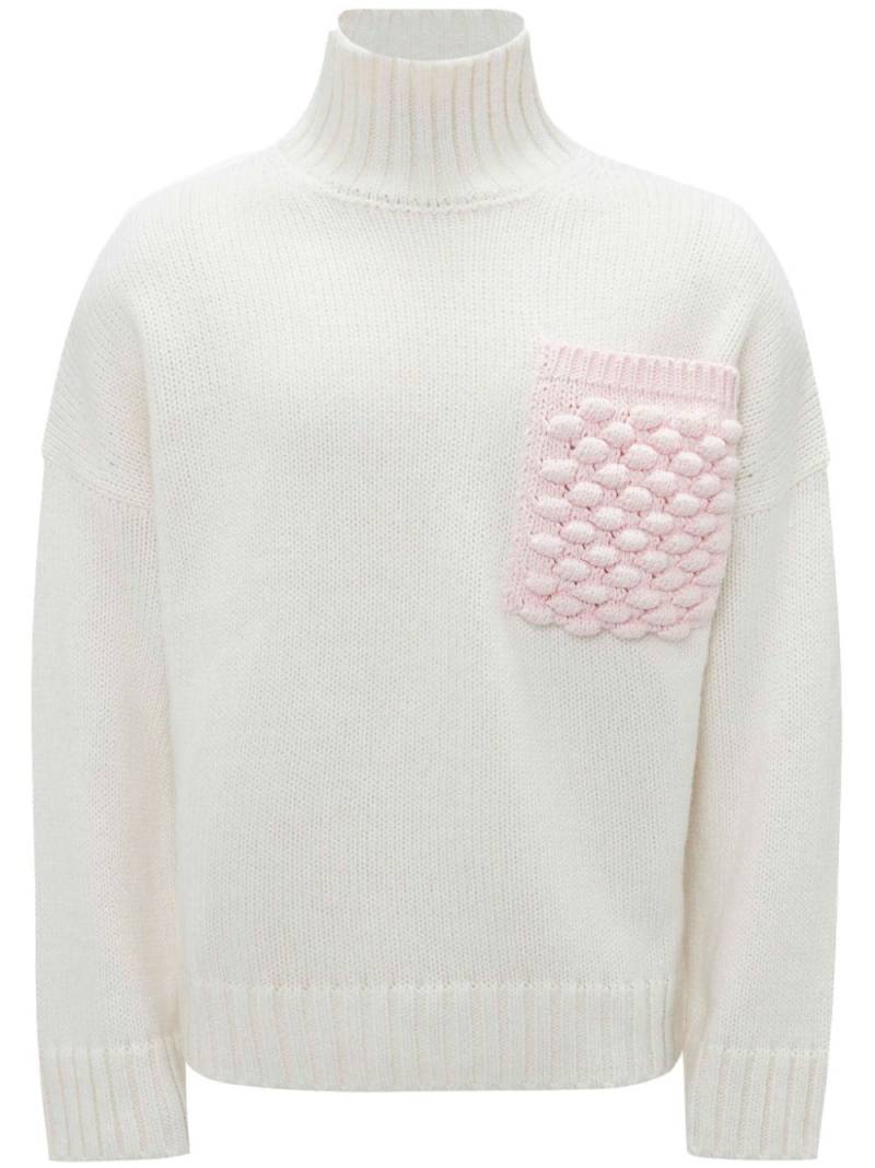 JW Anderson roll-neck drop-shoulder jumper - White von JW Anderson