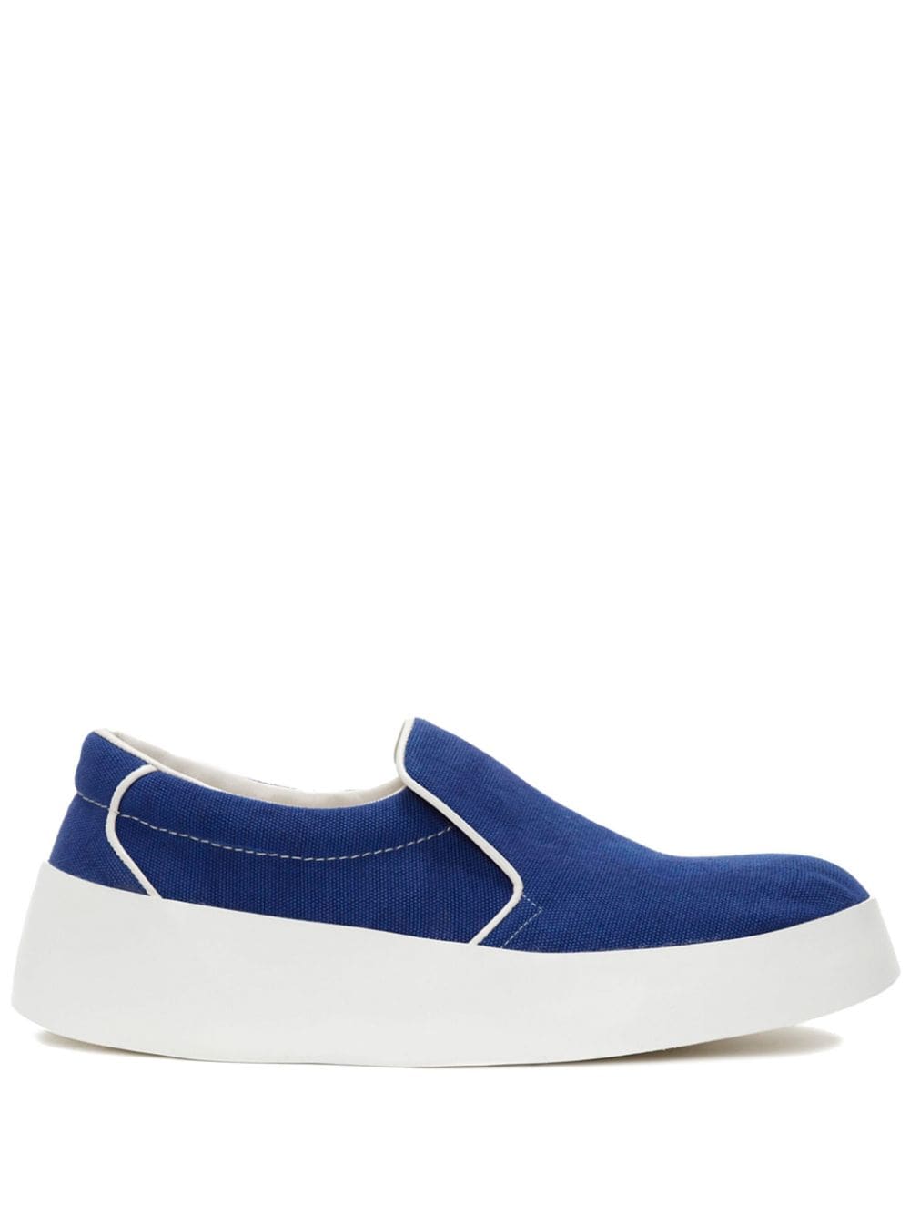 JW Anderson round-toe cotton loafers - Blue von JW Anderson