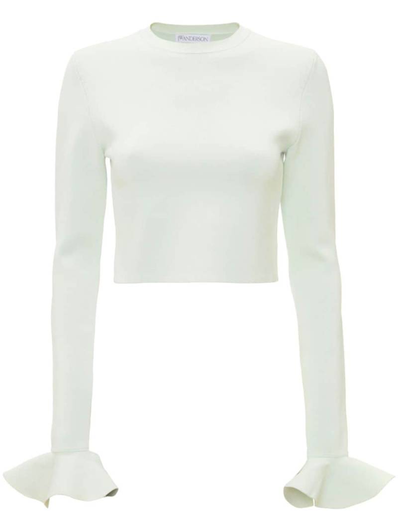 JW Anderson ruffled cuff crop top - Green von JW Anderson