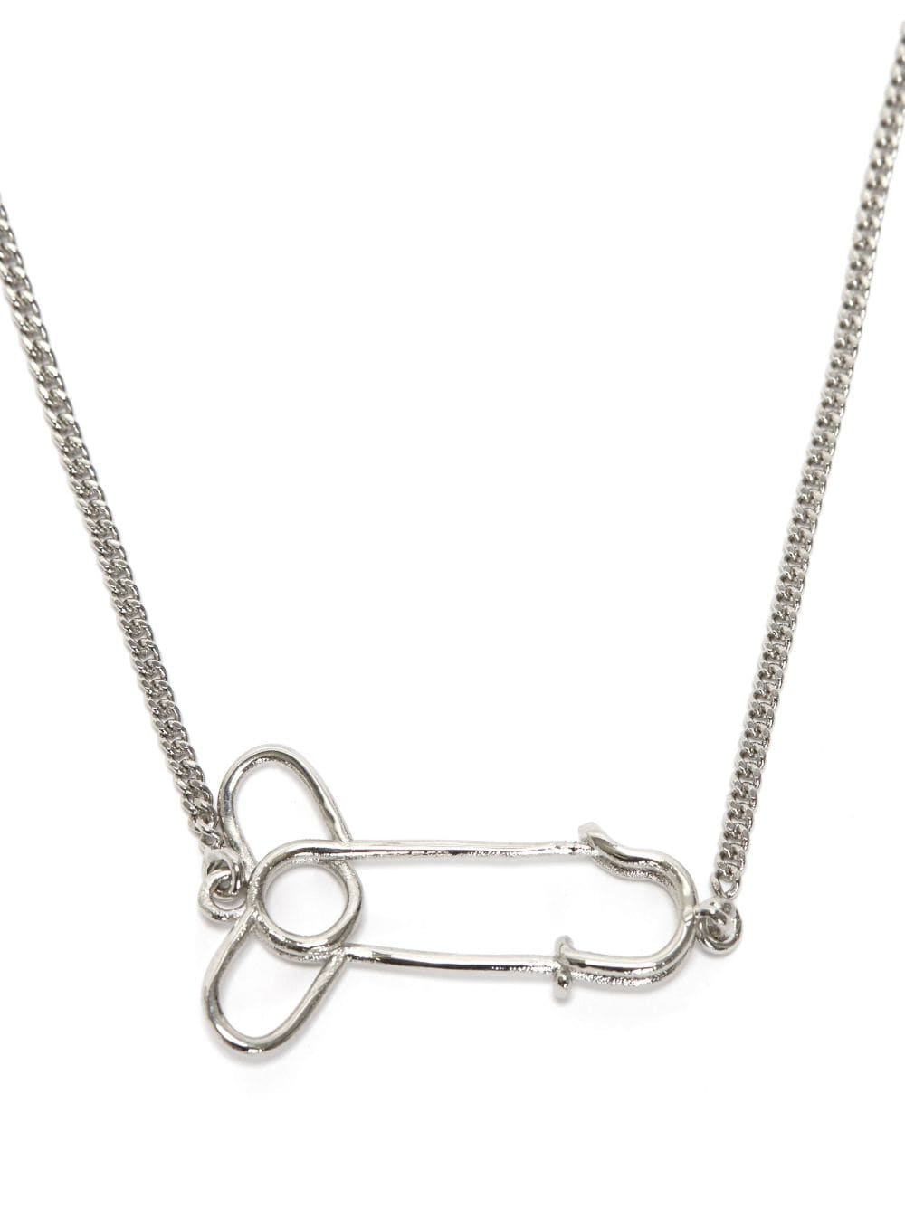JW Anderson safety-pin pendant necklace - Silver von JW Anderson