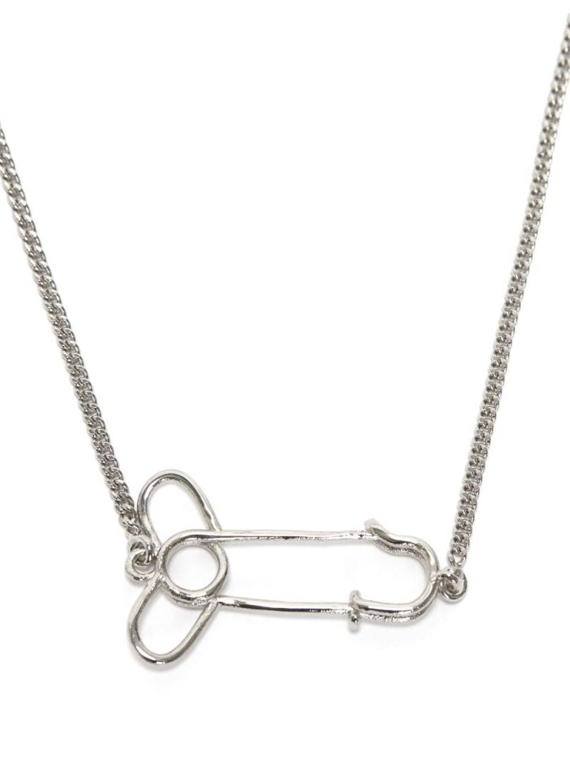 JW Anderson safety-pin pendant necklace - Silver von JW Anderson