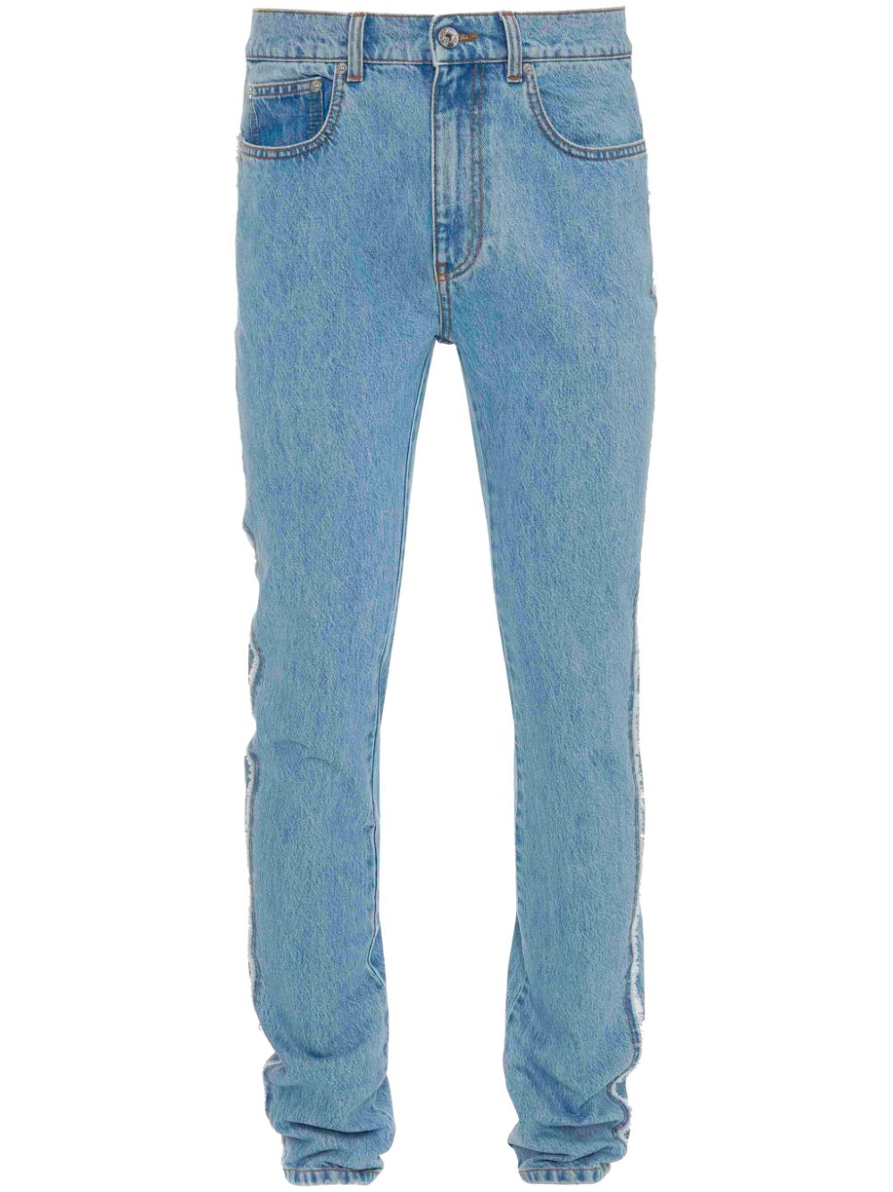 JW Anderson slim-fit logo-patch jeans - Blue