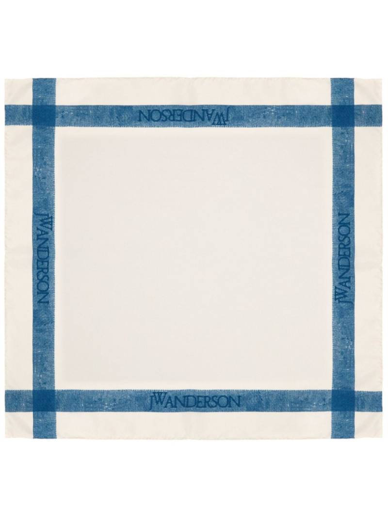 JW Anderson square silk scarf - White von JW Anderson