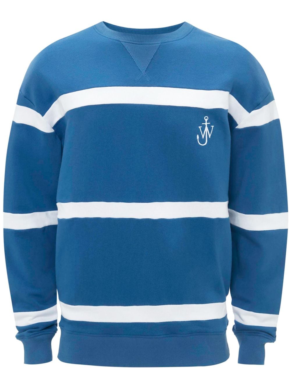 JW Anderson stripe-print cotton sweatshirt - Blue von JW Anderson