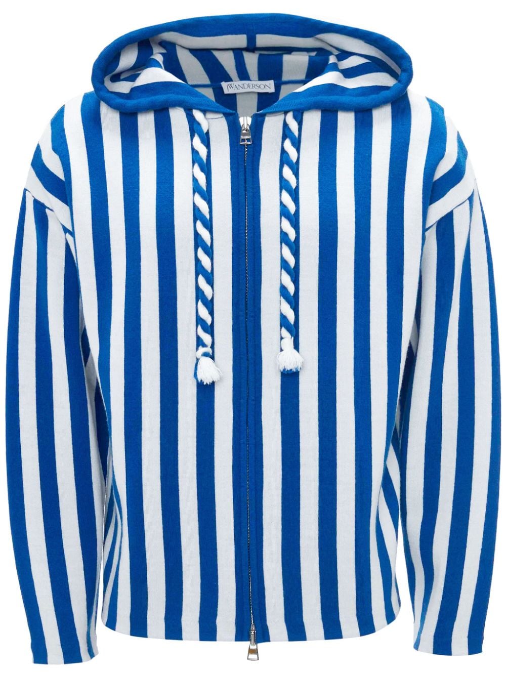 JW Anderson striped hooded cardigan - Blue von JW Anderson
