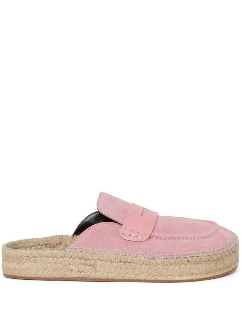 JW Anderson suede espadrille loafers - Pink von JW Anderson