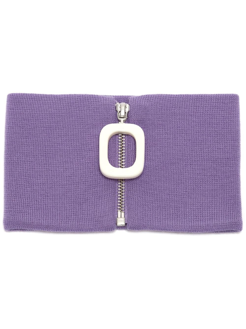 JW Anderson zip-up knitted neckband - Purple von JW Anderson