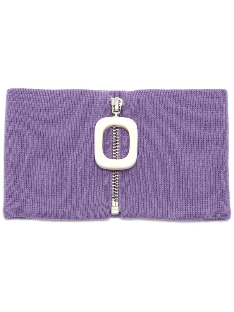 JW Anderson zip-up knitted neckband - Purple von JW Anderson