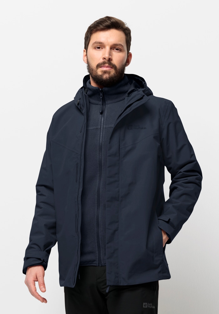 Jack Wolfskin 3-in-1-Funktionsjacke »ALTENBERG 3IN1 JKT M«, (2 teilig), mit Kapuze von Jack Wolfskin