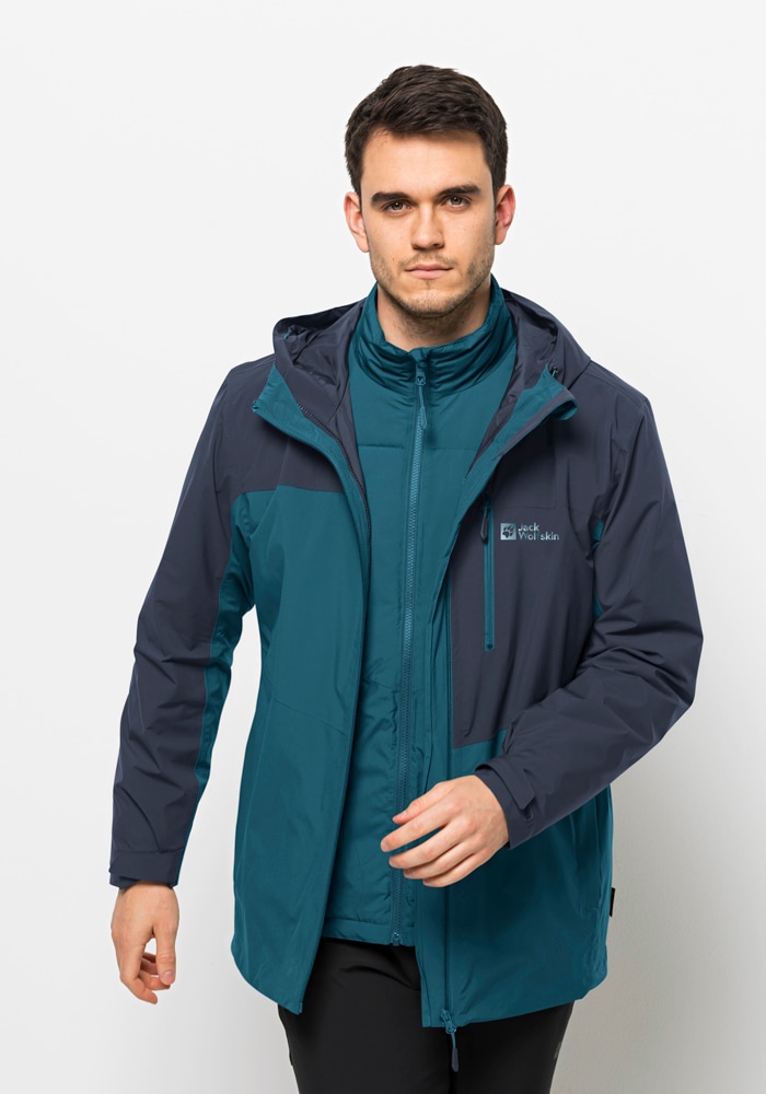 Jack Wolfskin 3-in-1-Funktionsjacke »FELDBERG 3IN1 JKT M«, (2 teilig), mit Kapuze von Jack Wolfskin