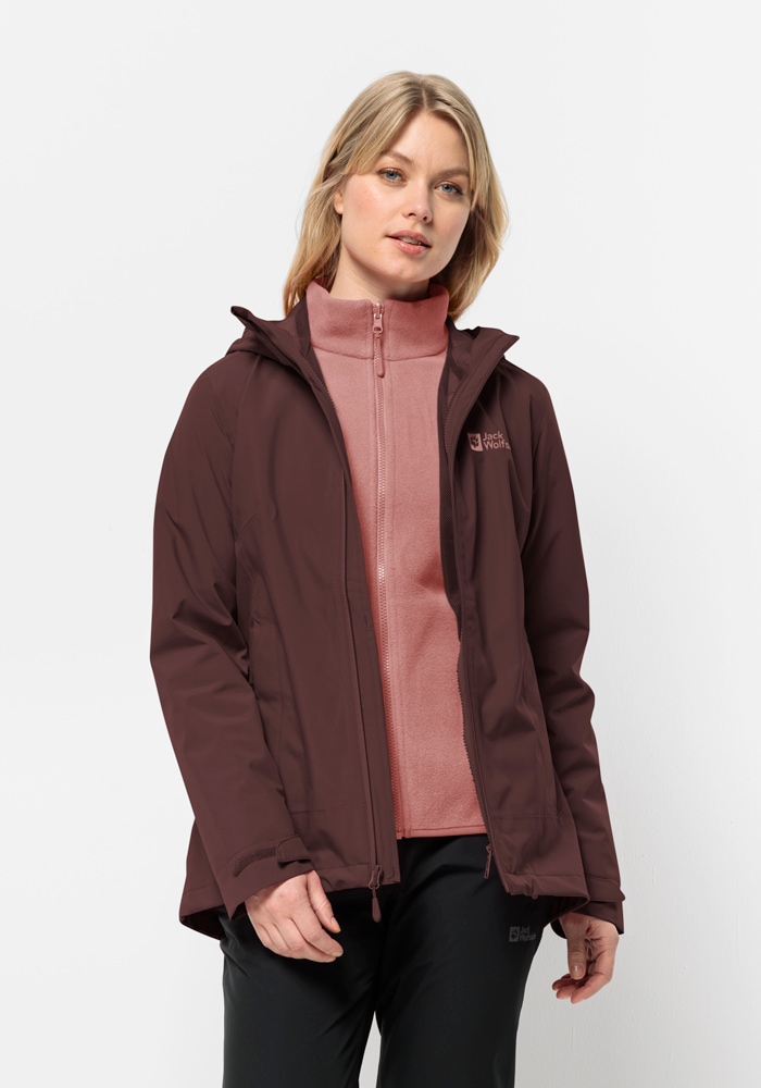 Jack Wolfskin 3-in-1-Funktionsjacke »MOONRISE 3IN1 JKT W«, (2 teilig), mit Kapuze von Jack Wolfskin