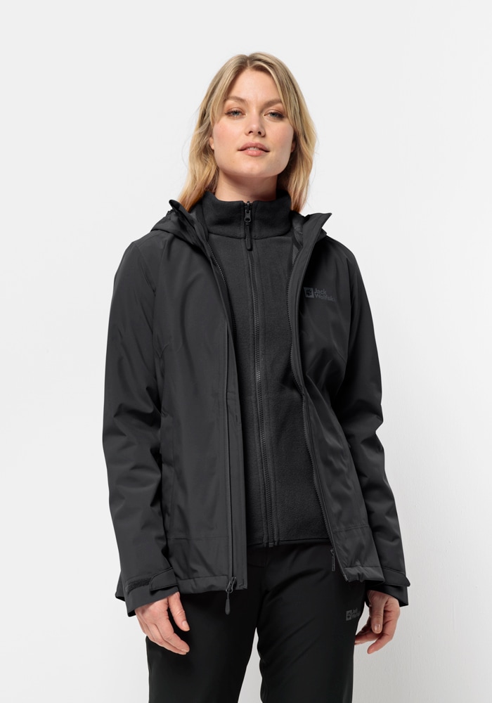 Jack Wolfskin 3-in-1-Funktionsjacke »MOONRISE 3IN1 JKT W«, (2 teilig), mit Kapuze von Jack Wolfskin