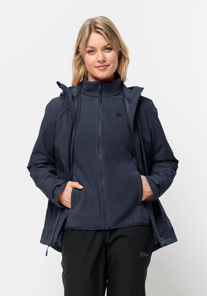 Jack Wolfskin 3-in-1-Funktionsjacke »MOONRISE 3IN1 JKT W«, (2 teilig), mit Kapuze von Jack Wolfskin