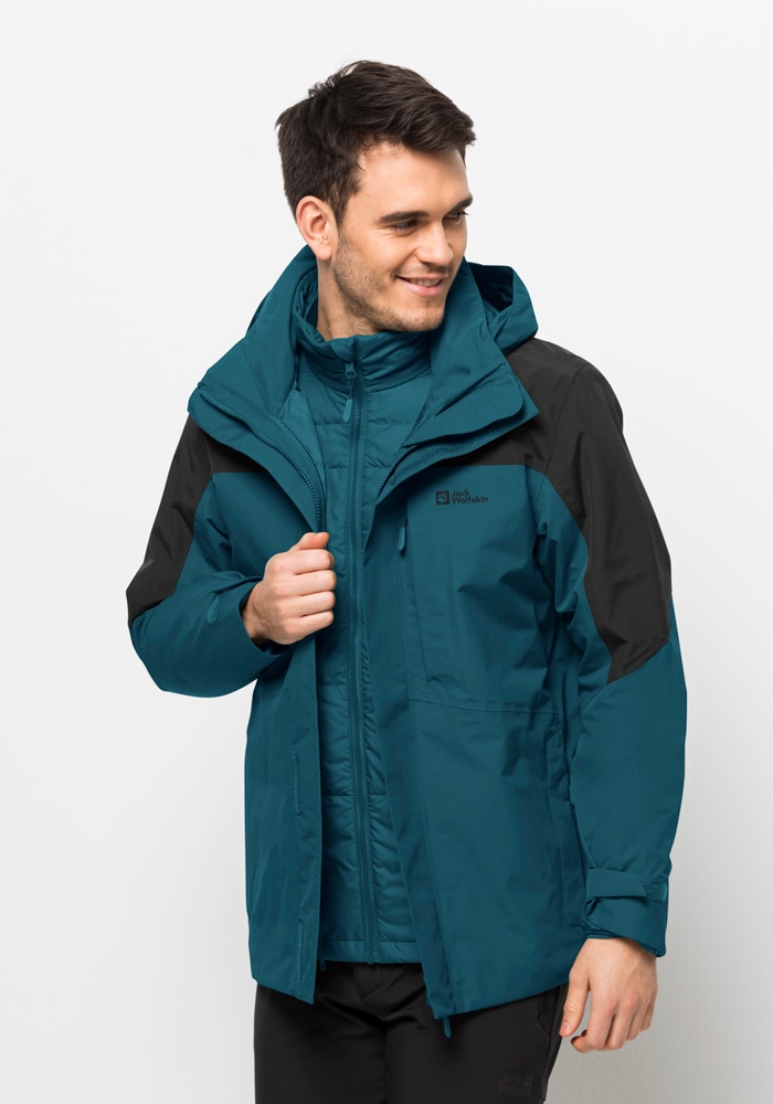 Jack Wolfskin 3-in-1-Funktionsjacke »ROMBERG 3IN1 JKT M«, (2 teilig), mit Kapuze von Jack Wolfskin