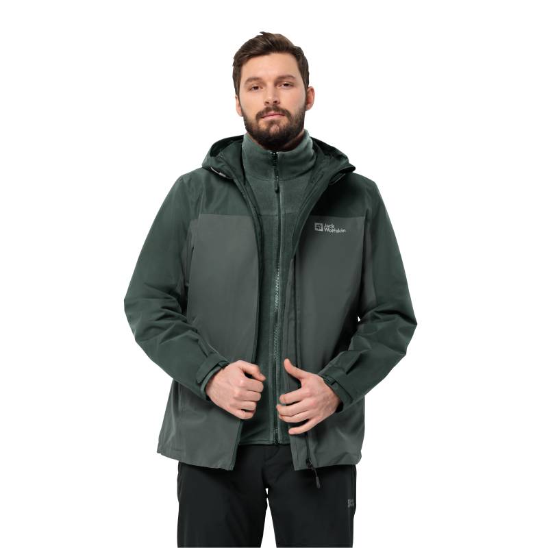 Jack Wolfskin 3-in-1-Funktionsjacke »TAUBENBERG 3IN1 JKT M«, mit Kapuze, Wasserabweisenden Reissverschlüssen, Wasserdicht, Atmungsaktiv von Jack Wolfskin