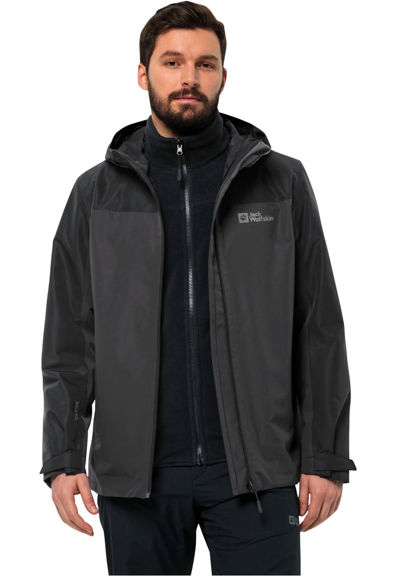 Jack Wolfskin 3-in-1-Funktionsjacke »TAUBENBERG 3IN1 JKT M«, mit Kapuze, Wasserabweisenden Reissverschlüssen, Wasserdicht, Atmungsaktiv von Jack Wolfskin