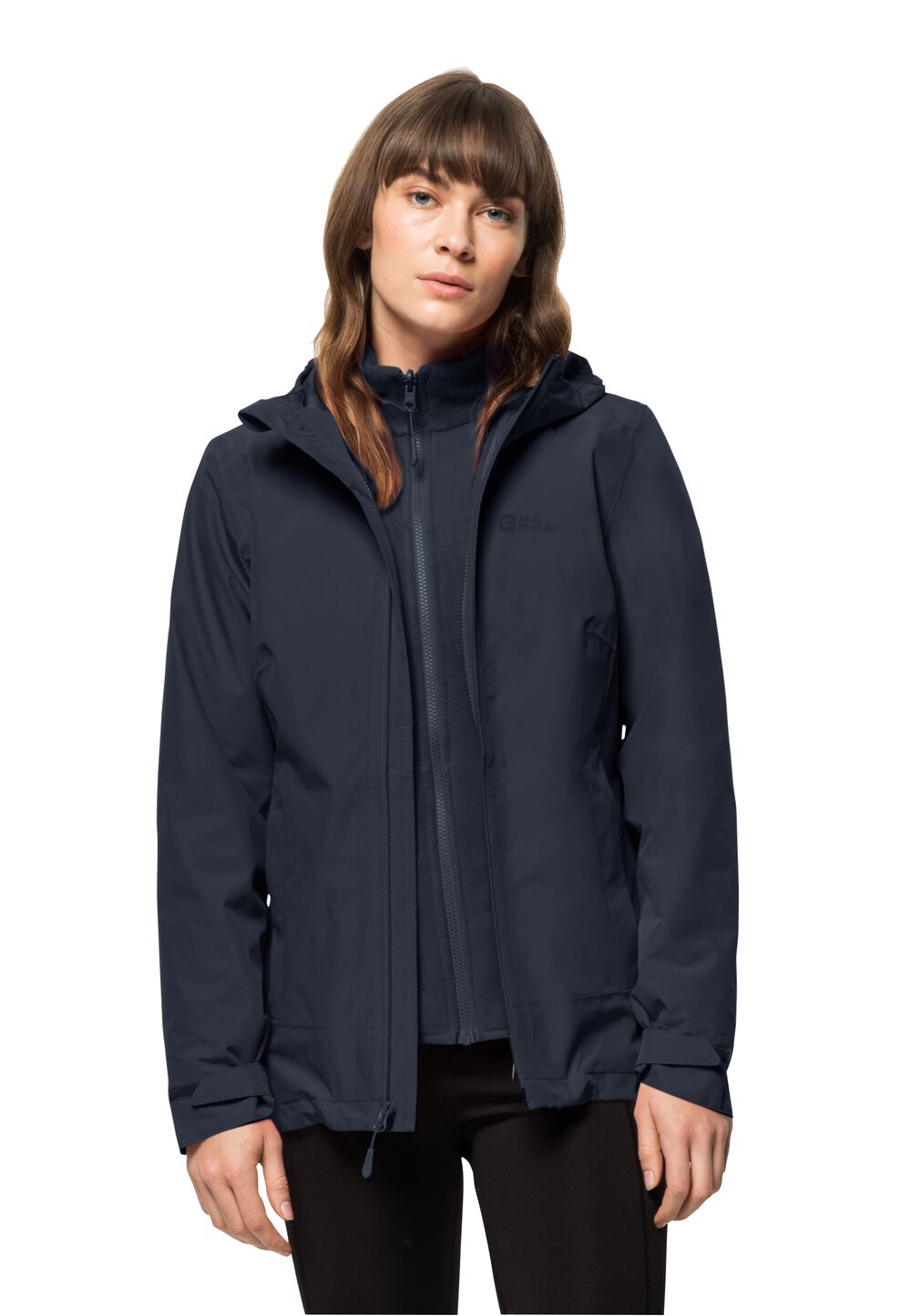 Jack Wolfskin 3 in 1 Jacke Damen Moonrise 3in1 Jacket Women L blau night blue von Jack Wolfskin