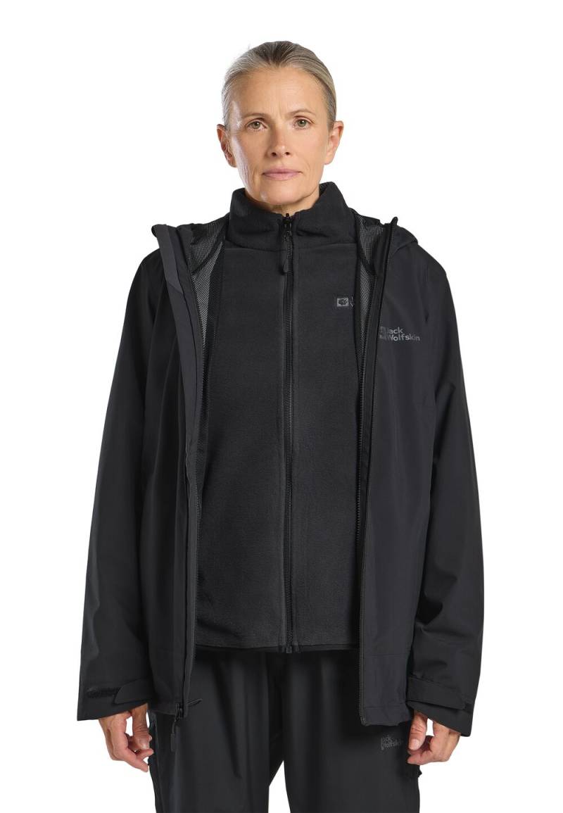 Jack Wolfskin Moonrise 3in1 Jacket Women M black black von Jack Wolfskin
