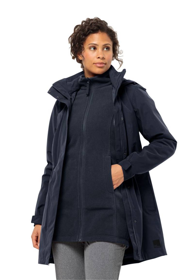 Jack Wolfskin 3 in 1 Jacke Damen Ottawa Coat S blau night blue von Jack Wolfskin