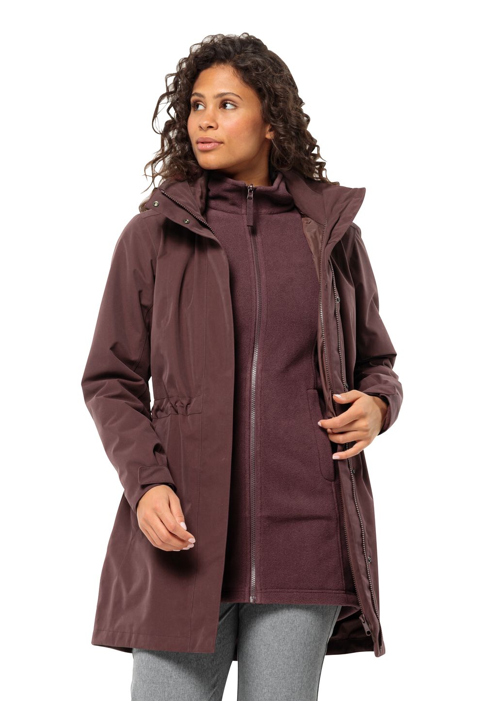 Jack Wolfskin 3 in 1 Jacke Damen Ottawa Coat XL boysenberry boysenberry von Jack Wolfskin