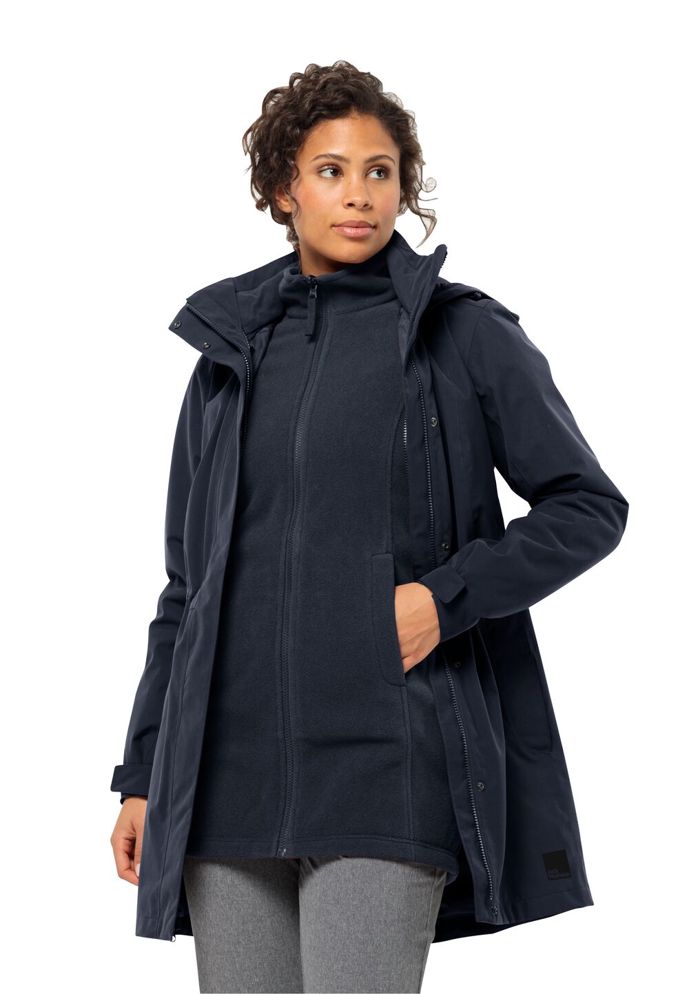 Jack Wolfskin 3 in 1 Jacke Damen Ottawa Coat XS blau night blue von Jack Wolfskin