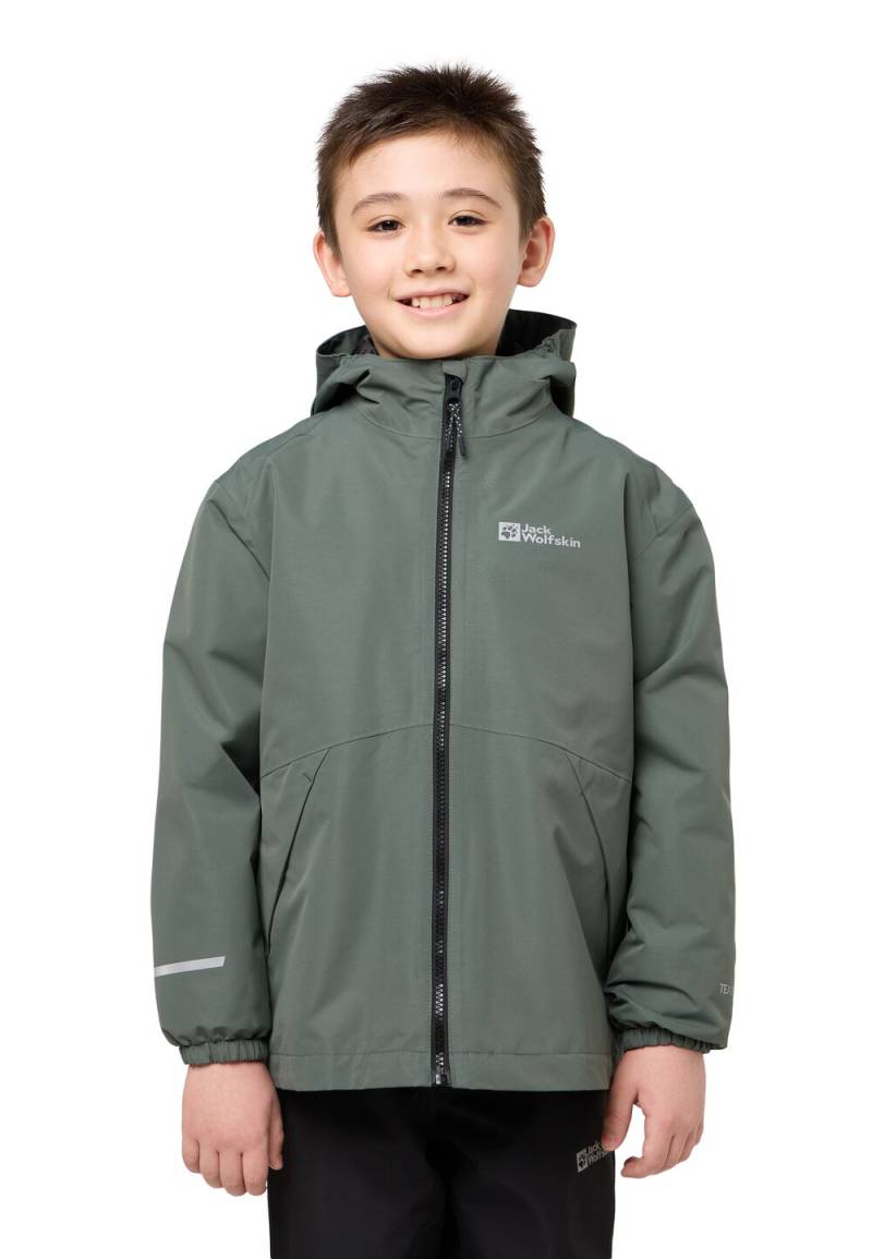 Jack Wolfskin 3 in 1 Jacke Kinder Iceland 3in1 Jacket Kids 92 slate green/black slate green/black von Jack Wolfskin