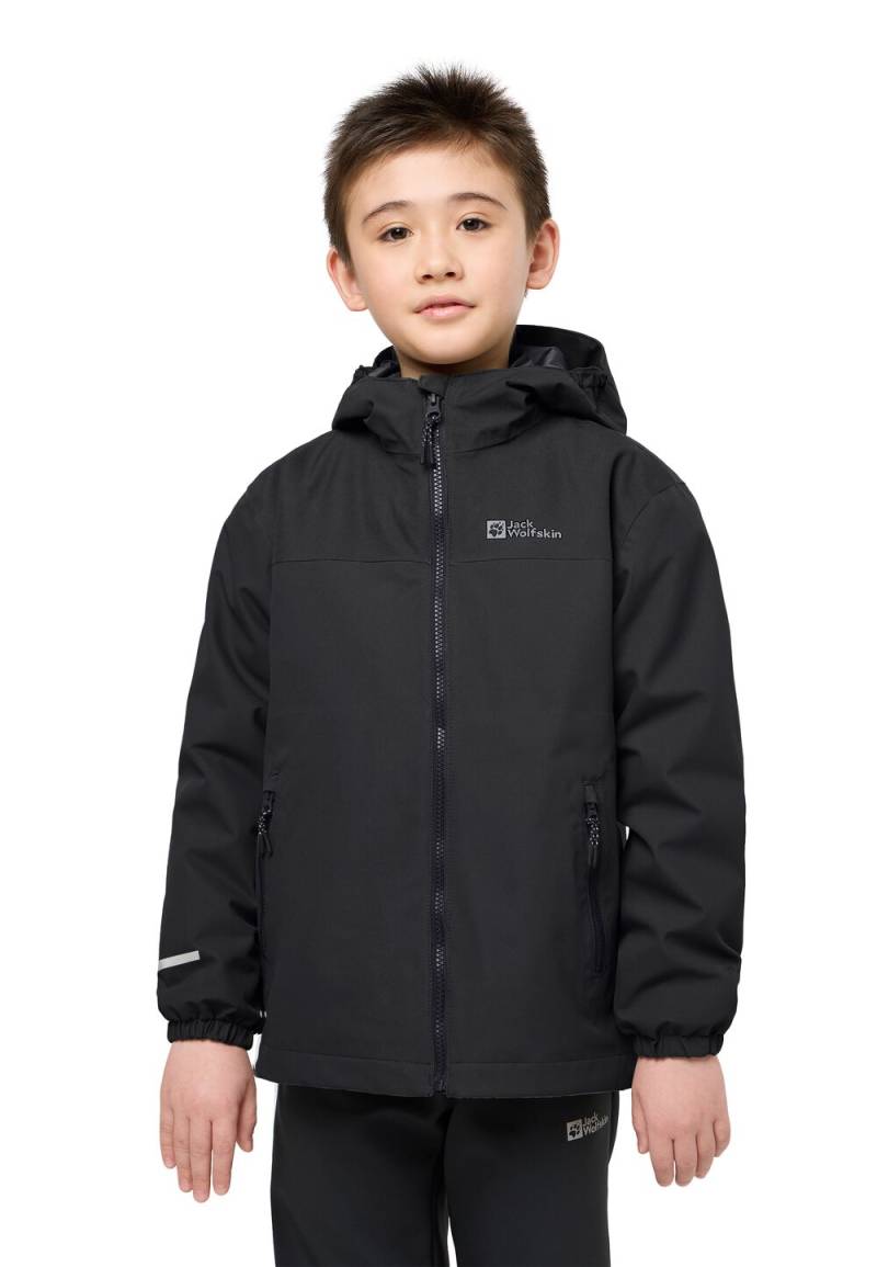 Jack Wolfskin 3 in 1 Jacke Kinder Snowcurl 3in1 Jacket Kids 104 black black von Jack Wolfskin