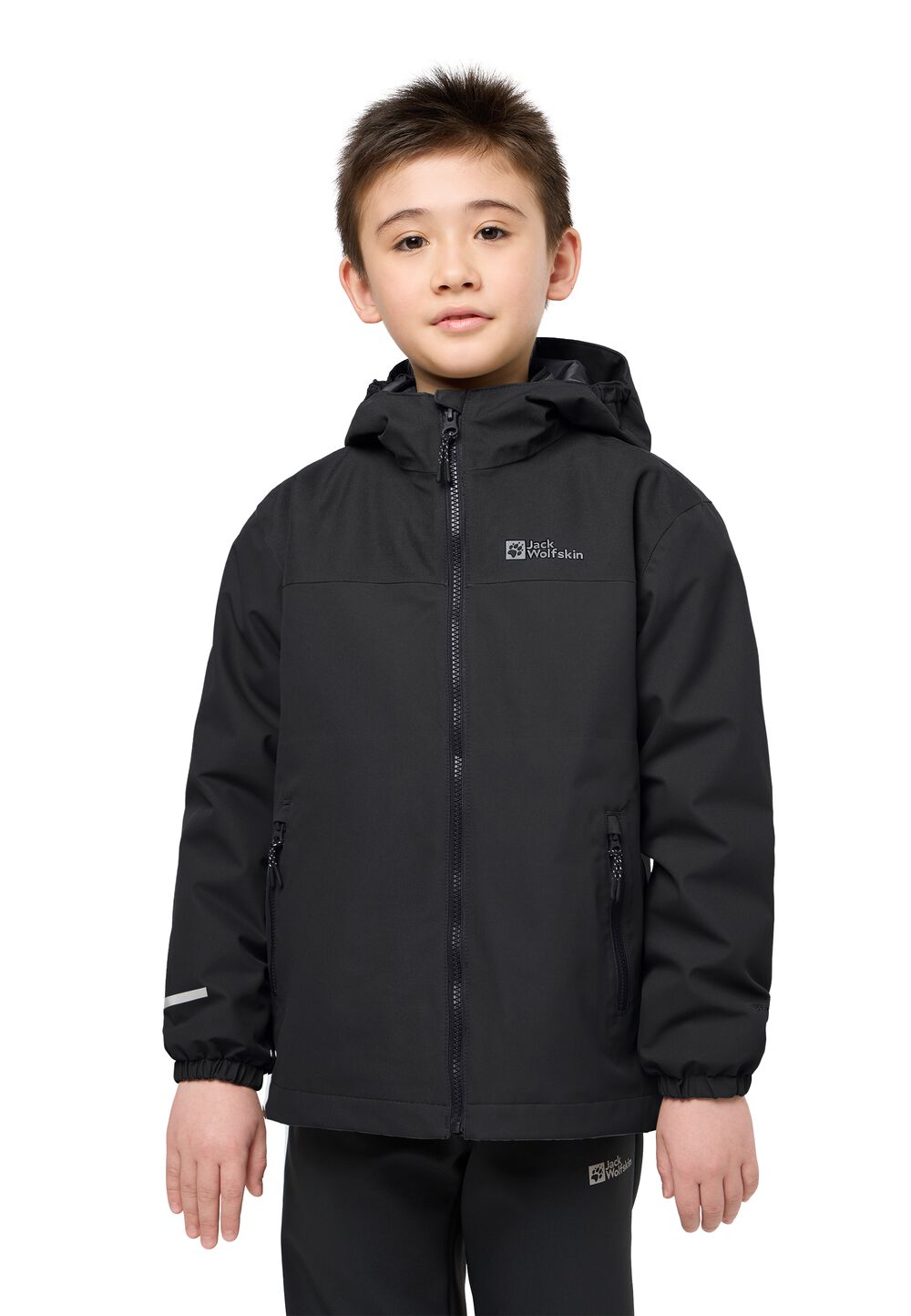 Jack Wolfskin 3 in 1 Jacke Kinder Snowcurl 3in1 Jacket Kids 140 black black von Jack Wolfskin