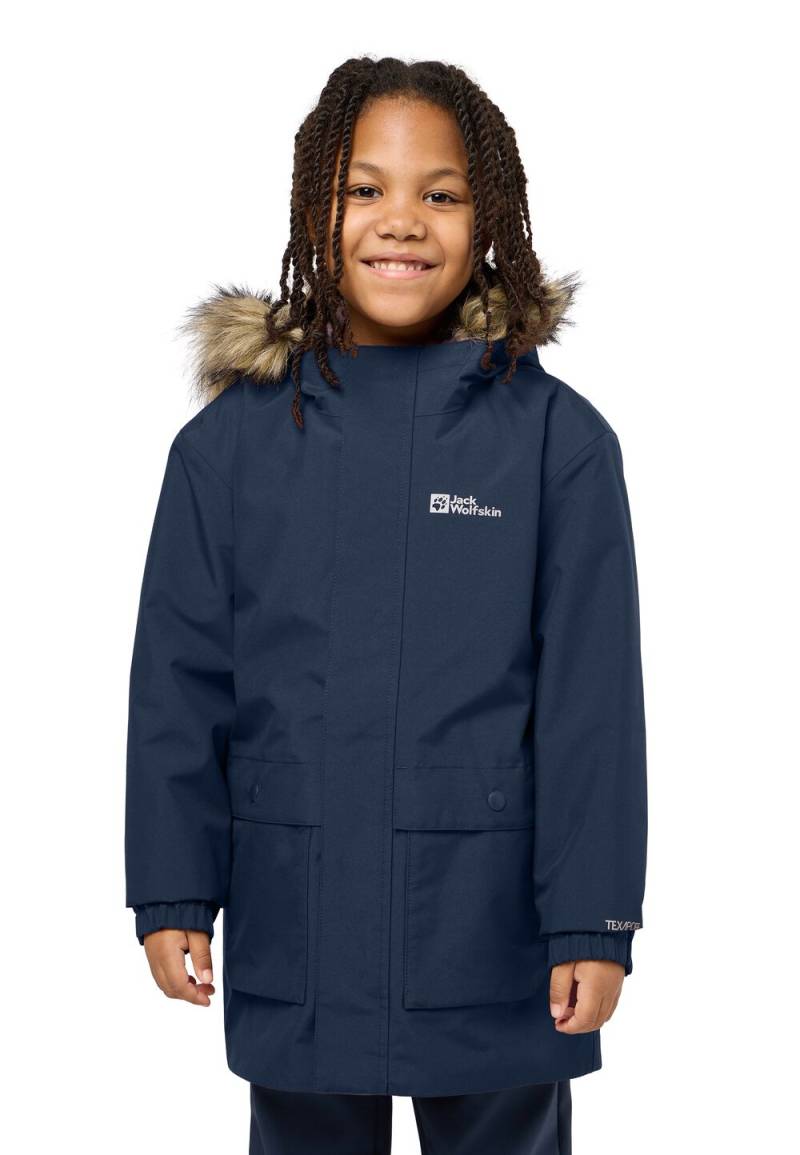 Jack Wolfskin 3 in 1 Jacke Mädchen Cosy Bear 3in1 Parka Girls 176 blau night blue von Jack Wolfskin