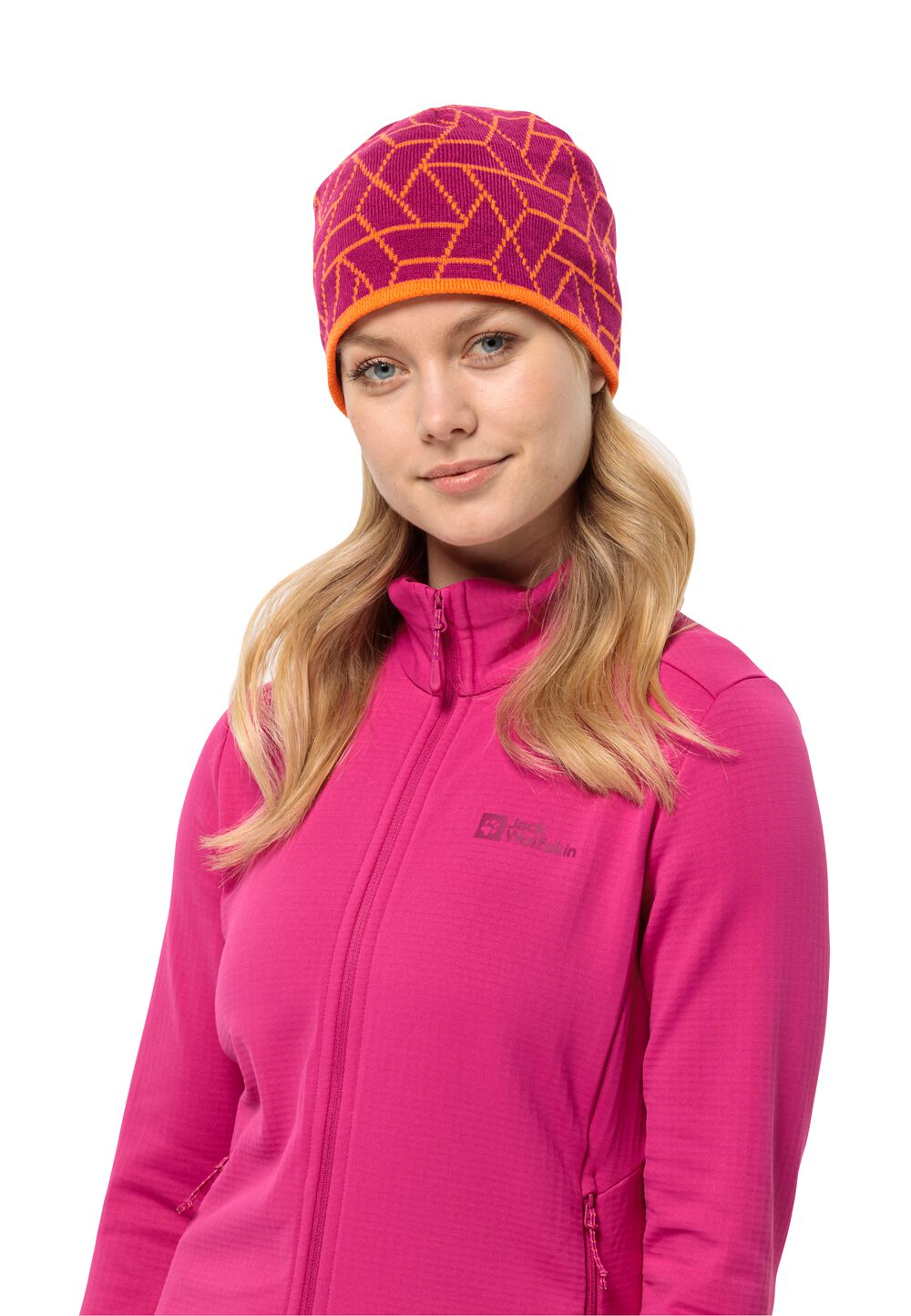 Jack Wolfskin Beanie Mütze Alpspitze Beanie L new magenta new magenta von Jack Wolfskin