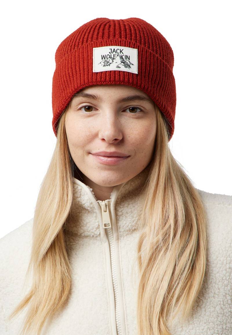 Jack Wolfskin Beanie Mütze Badge Beanie One Size intense rust intense rust von Jack Wolfskin