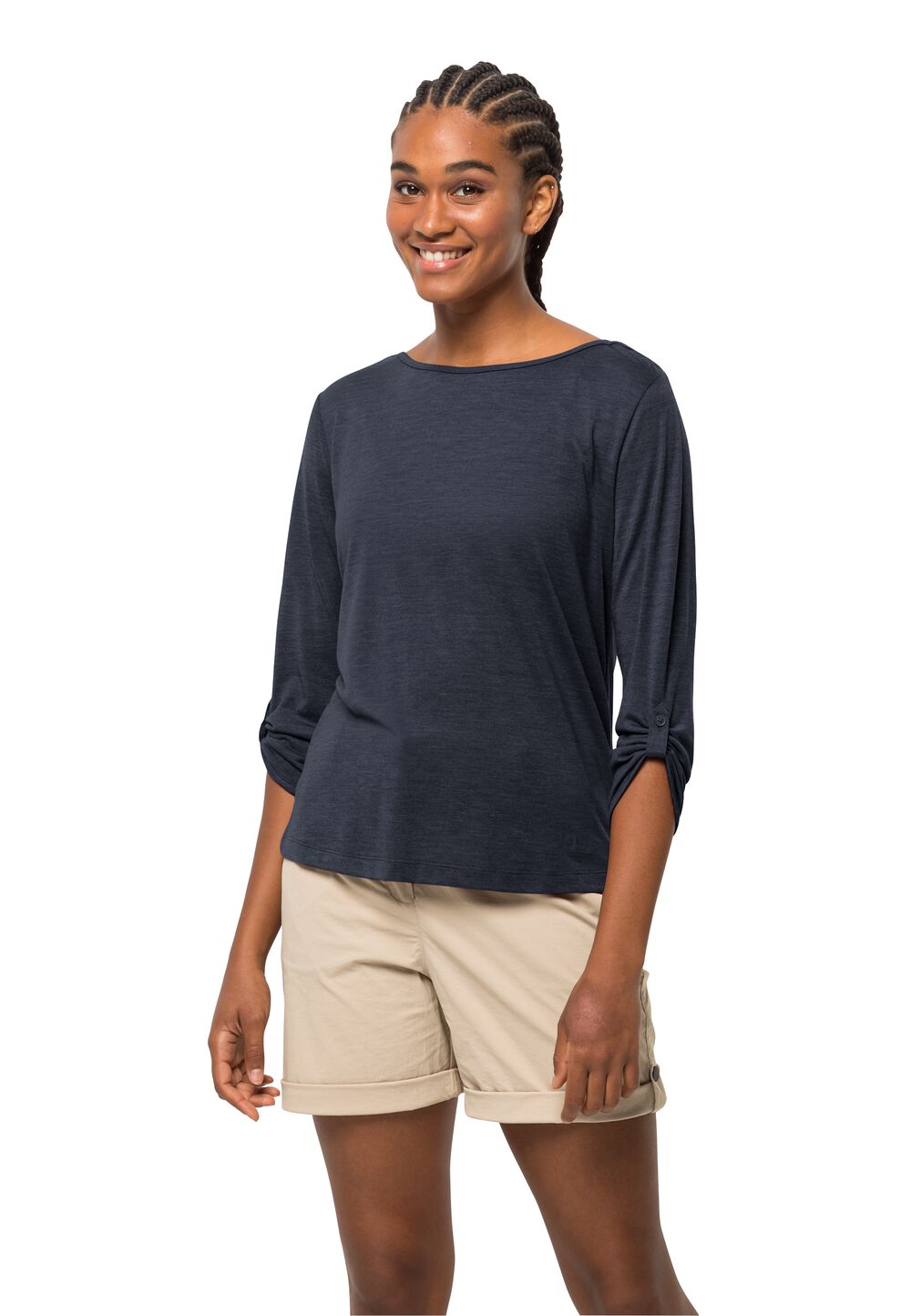 Jack Wolfskin Damen T-shirt Coral Coast 3/4 T-Shirt Women XS blau night blue von Jack Wolfskin