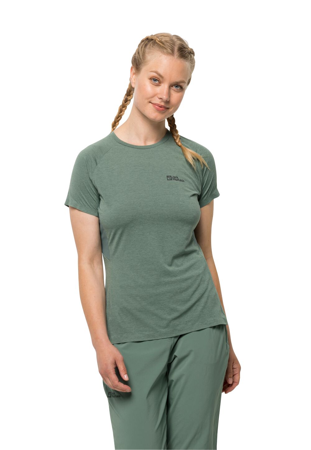 Jack Wolfskin Damen T-shirt Prelight Pro T-Shirt Women XL picnic green picnic green von Jack Wolfskin