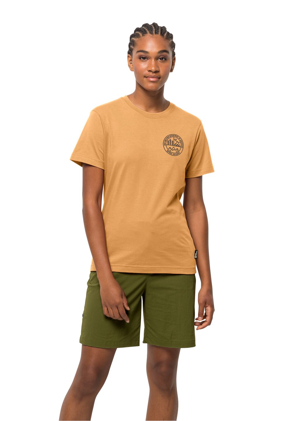 Jack Wolfskin Damen T-shirt aus Bio-Baumwolle Campfire T-Shirt Women S honey yellow honey yellow von Jack Wolfskin