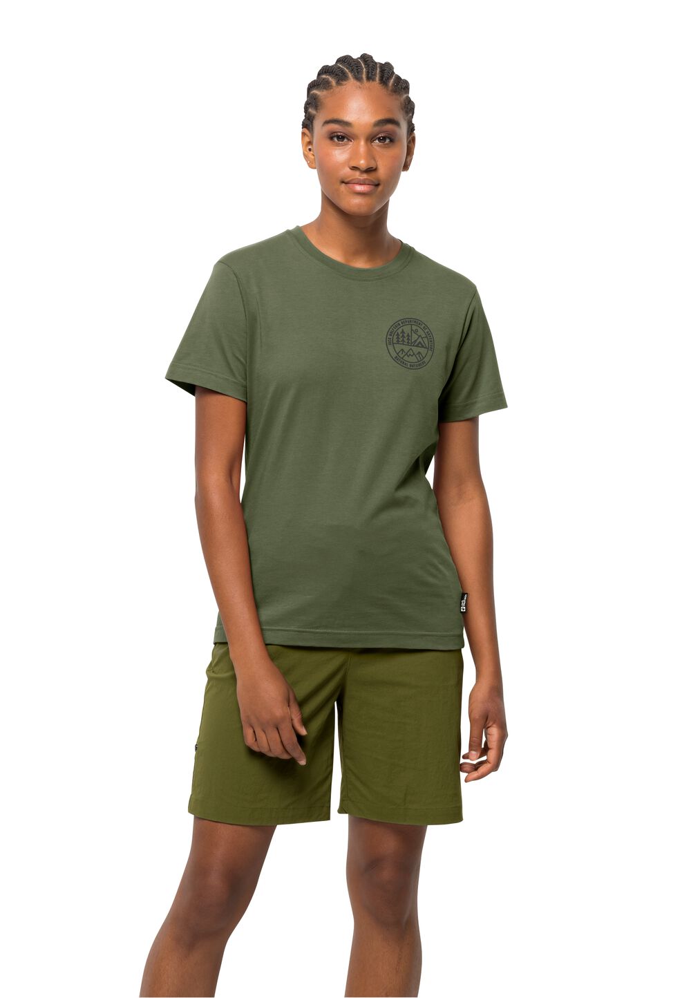 Jack Wolfskin Damen T-shirt aus Bio-Baumwolle Campfire T-Shirt Women XL greenwood greenwood von Jack Wolfskin
