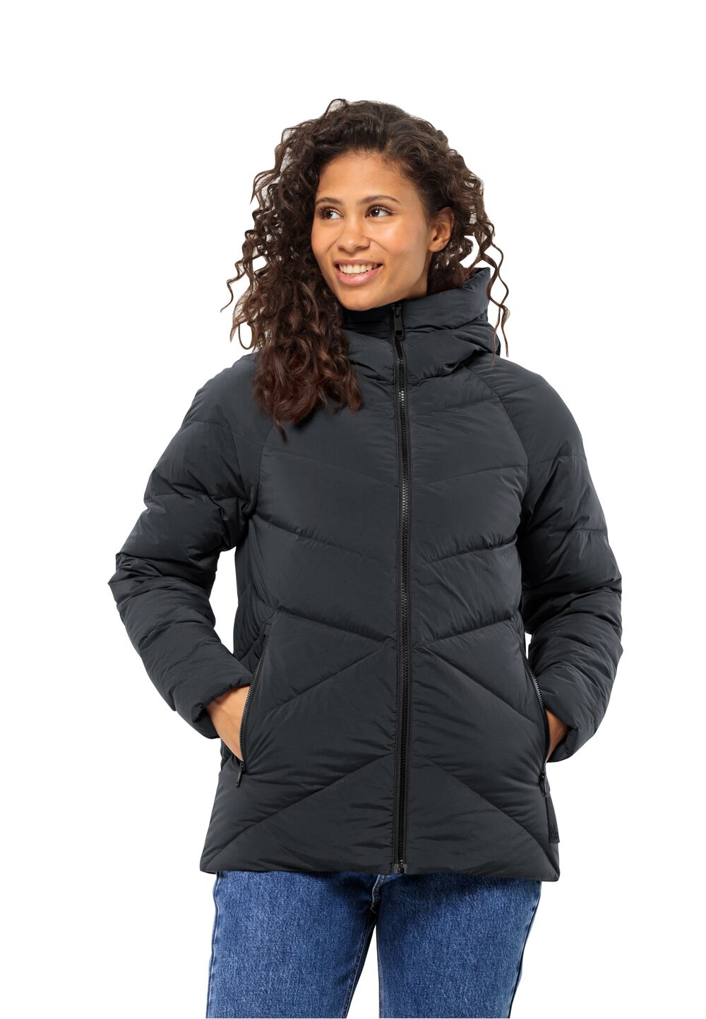 Jack Wolfskin Daunenjacke Damen Marienplatz Jacket Women RDS M phantom Phantom von Jack Wolfskin