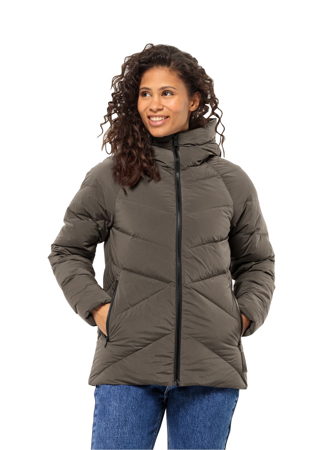 Jack Wolfskin Daunenjacke Damen Marienplatz Jacket Women S cold coffee cold coffee von Jack Wolfskin