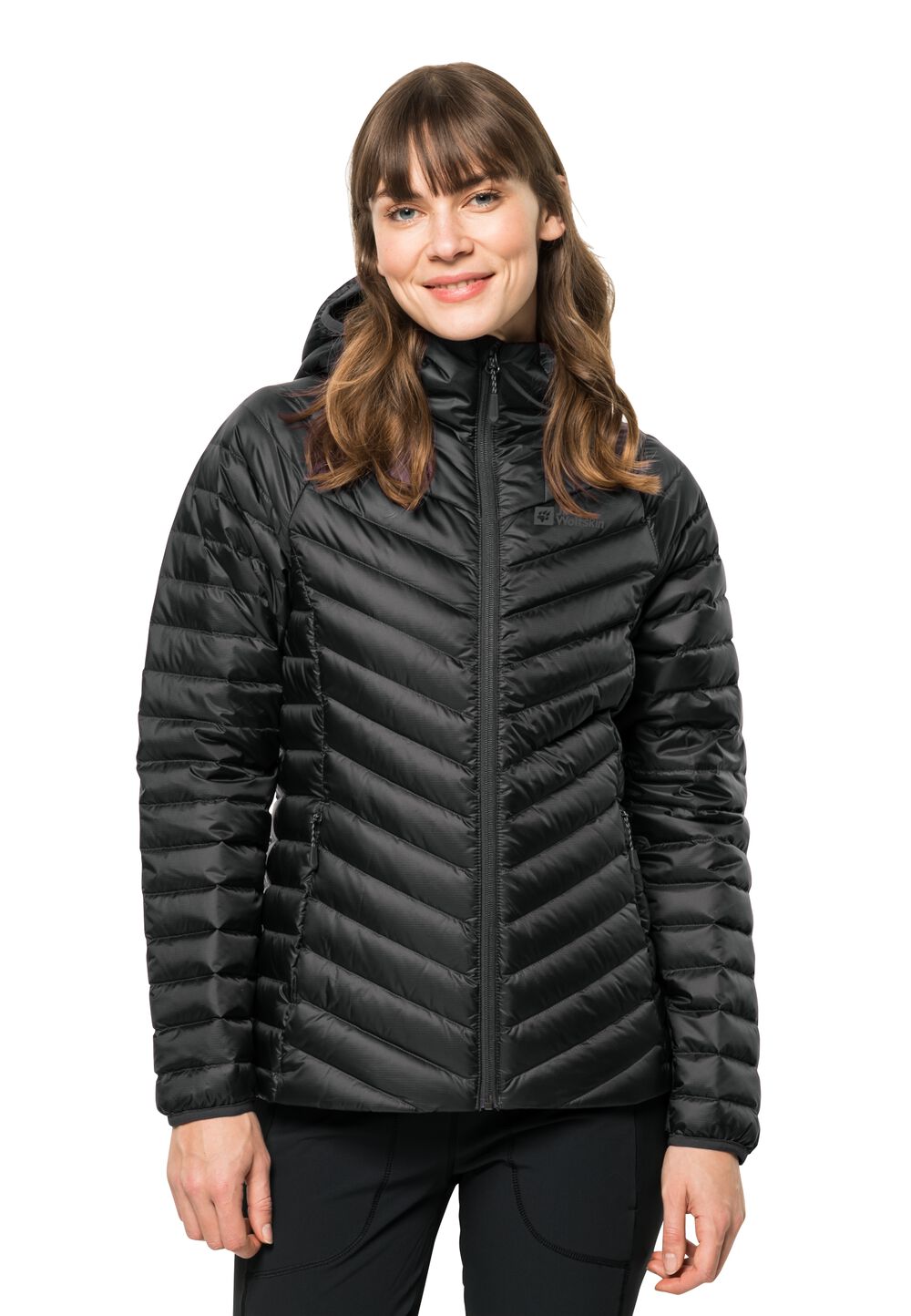 Jack Wolfskin Daunenjacke Damen Passamani Down Hoody Women L schwarz black von Jack Wolfskin