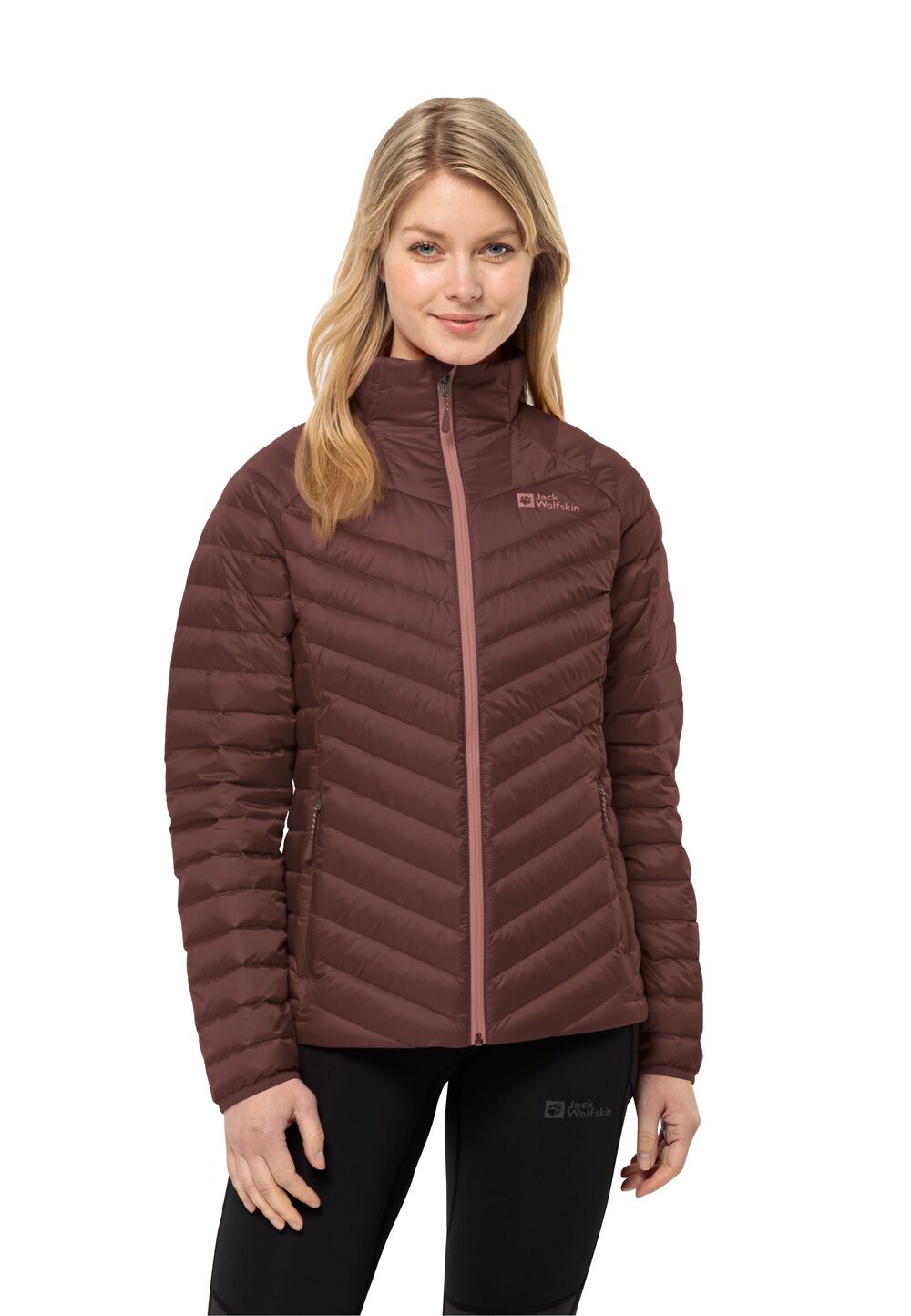 Jack Wolfskin Daunenjacke Damen Passamani Down Jacket Women XXL dark maroon dark maroon von Jack Wolfskin