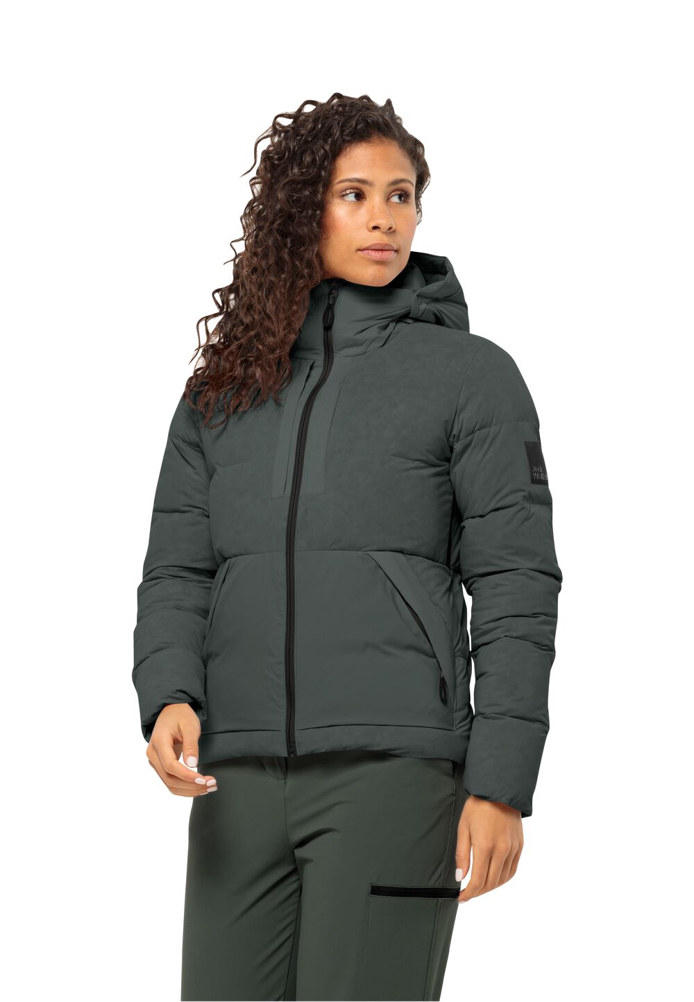 Jack Wolfskin Daunenjacke Damen Wandermood Down Jacket Women L grau slate green von Jack Wolfskin