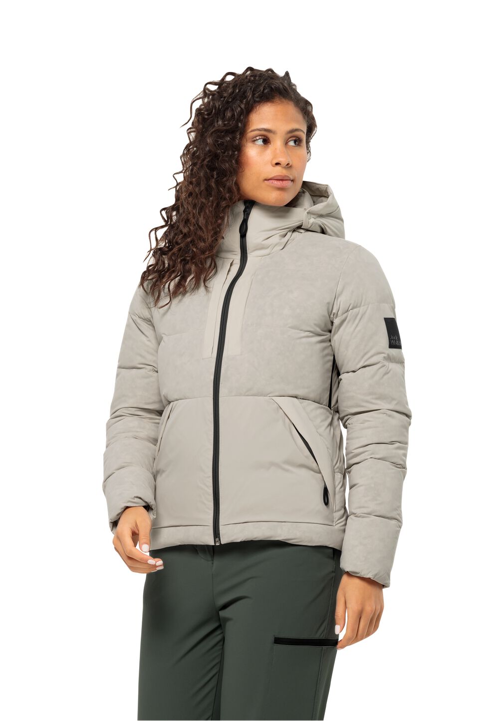 Jack Wolfskin Daunenjacke Damen Wandermood Down Jacket Women XS dusty grey dusty grey von Jack Wolfskin