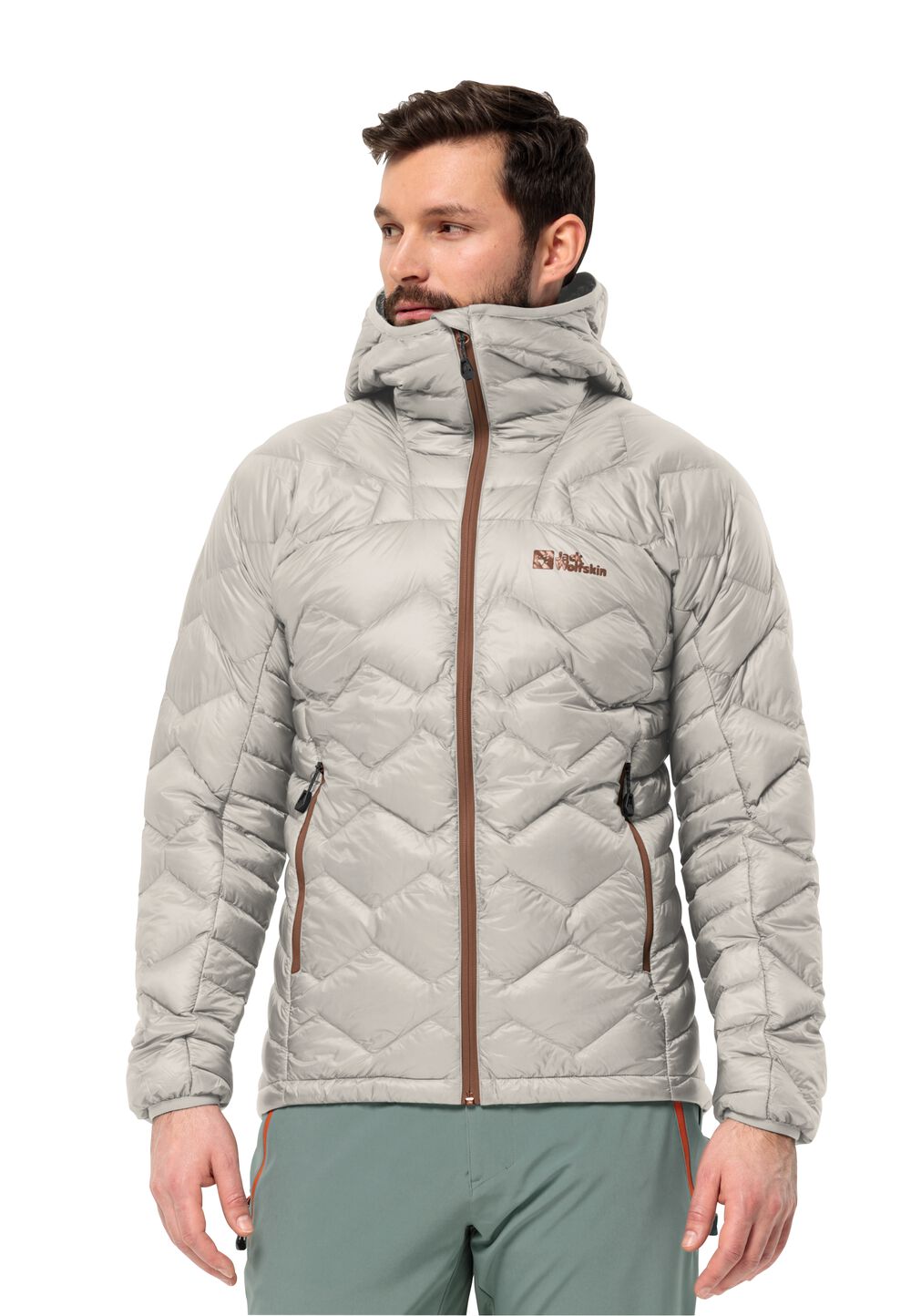 Jack Wolfskin Daunenjacke Herren Alpspitze Down Hoody Men XXL dove dove von Jack Wolfskin