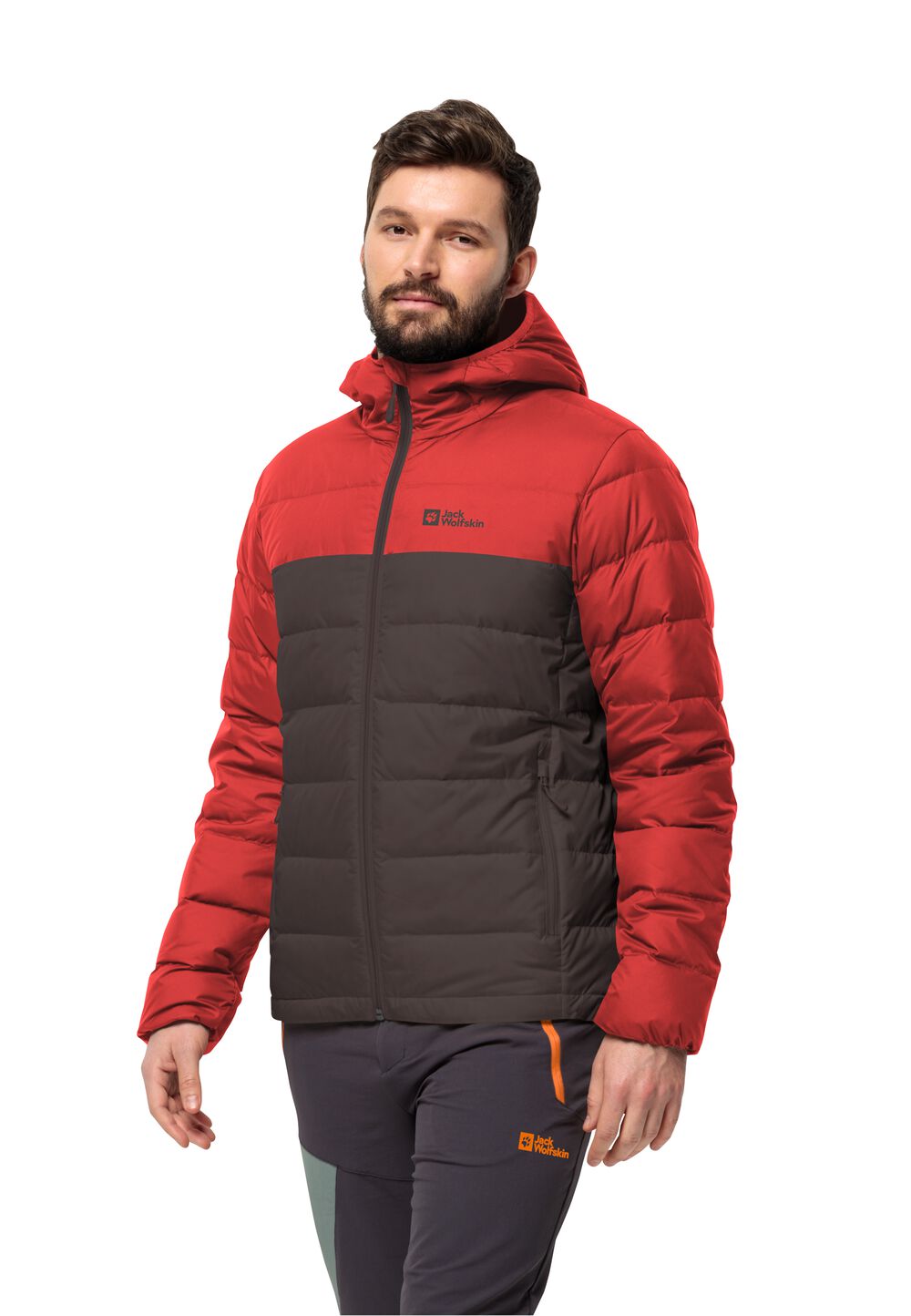 Jack Wolfskin Daunenjacke Herren Ather Down Hoody Men M red earth red earth von Jack Wolfskin