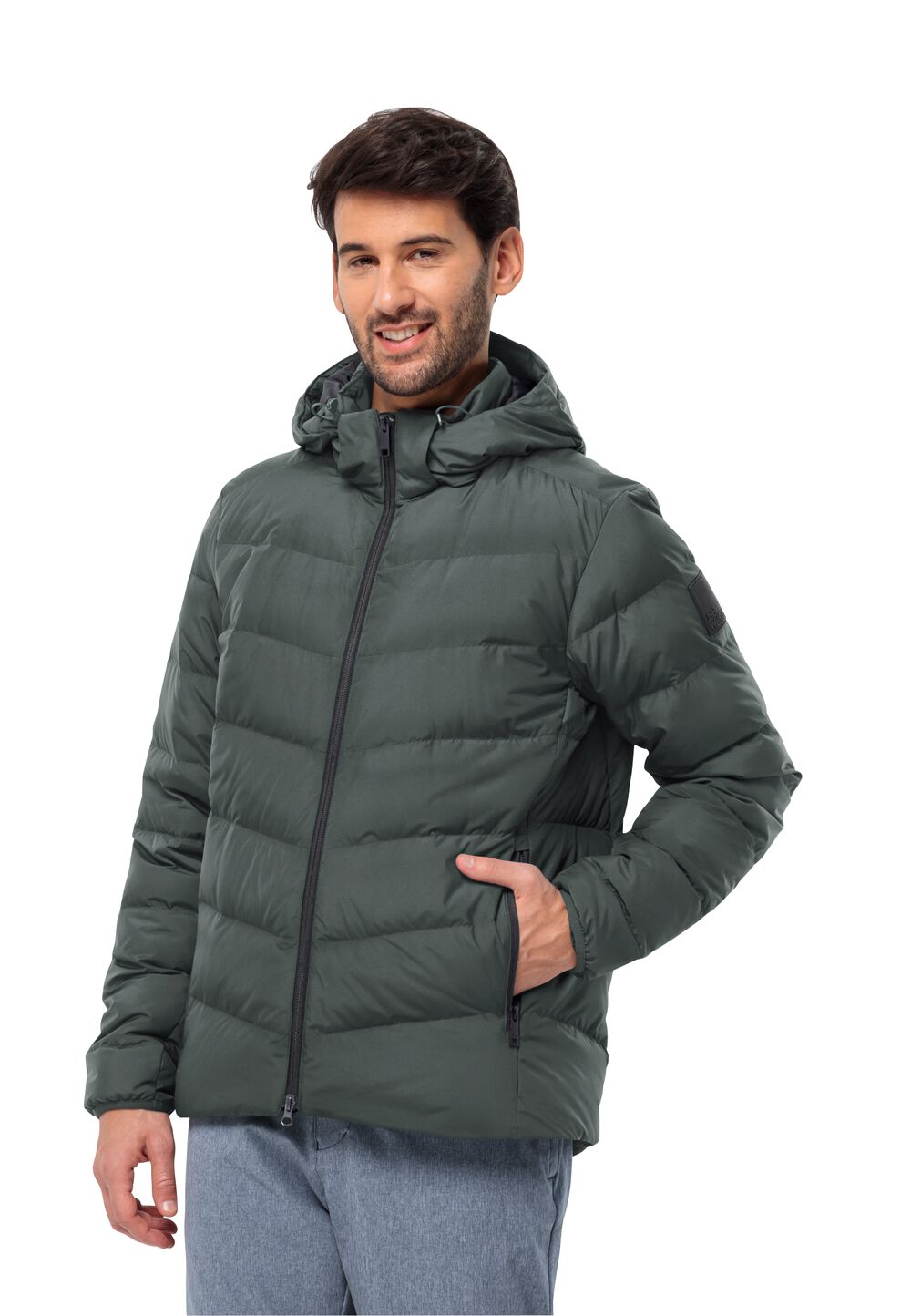 Jack Wolfskin Daunenjacke Herren Colonius Jacket Men XXL grau slate green von Jack Wolfskin