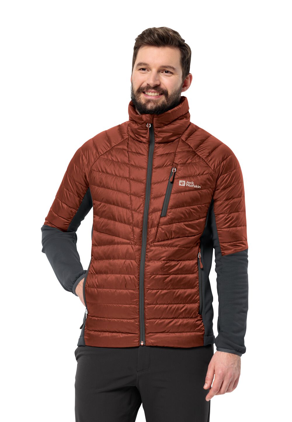 Jack Wolfskin Daunenjacke Herren Nebelhorn Down Hybrid Men 3XL carmine carmine von Jack Wolfskin