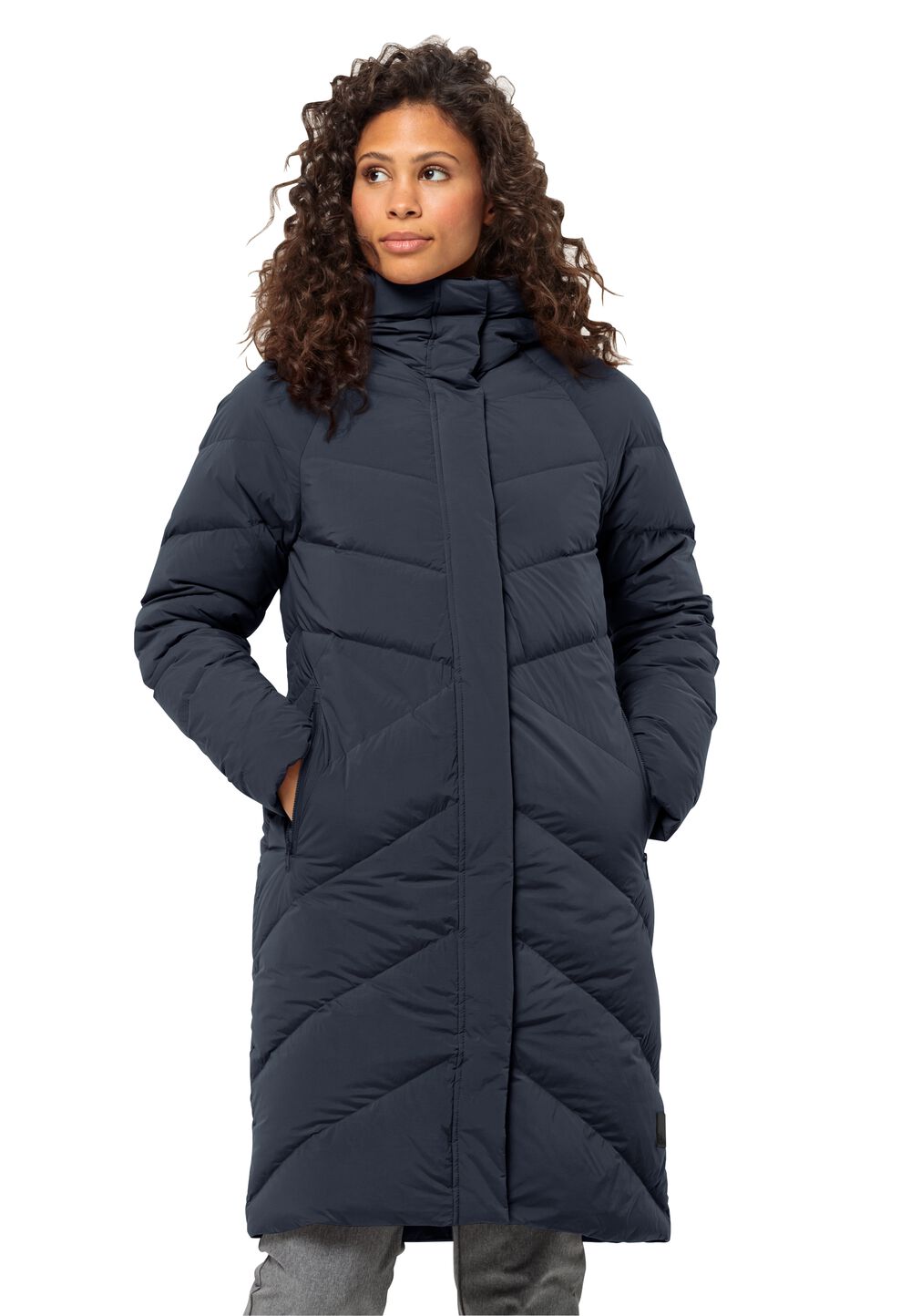 Jack Wolfskin Daunenmantel Damen Marienplatz Coat Women L blau night blue von Jack Wolfskin