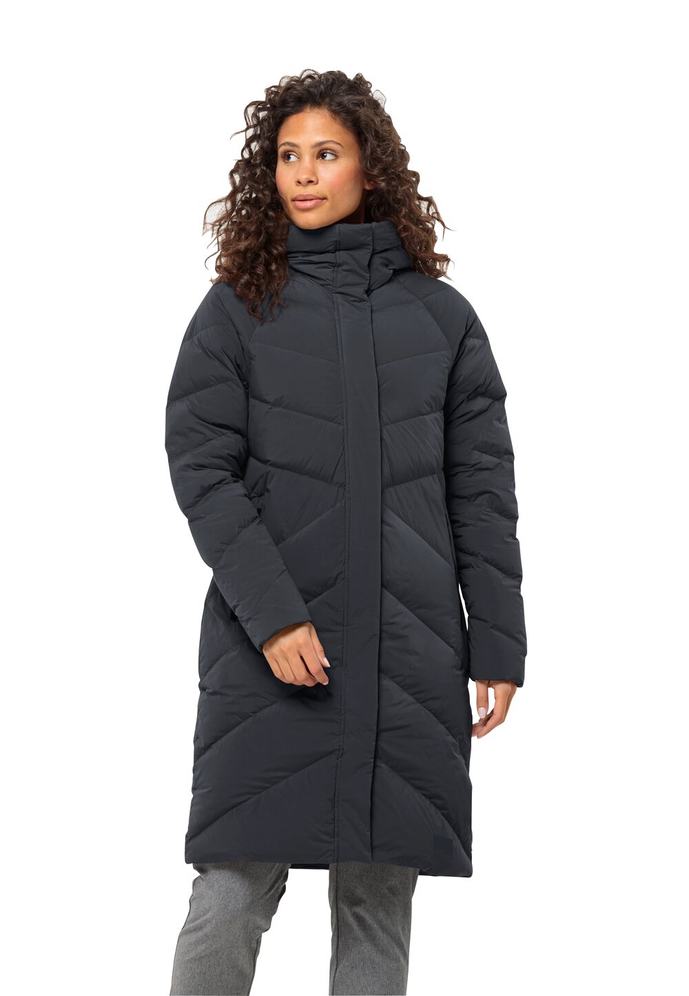 Jack Wolfskin Daunenmantel Damen Marienplatz Coat Women L phantom phantom von Jack Wolfskin